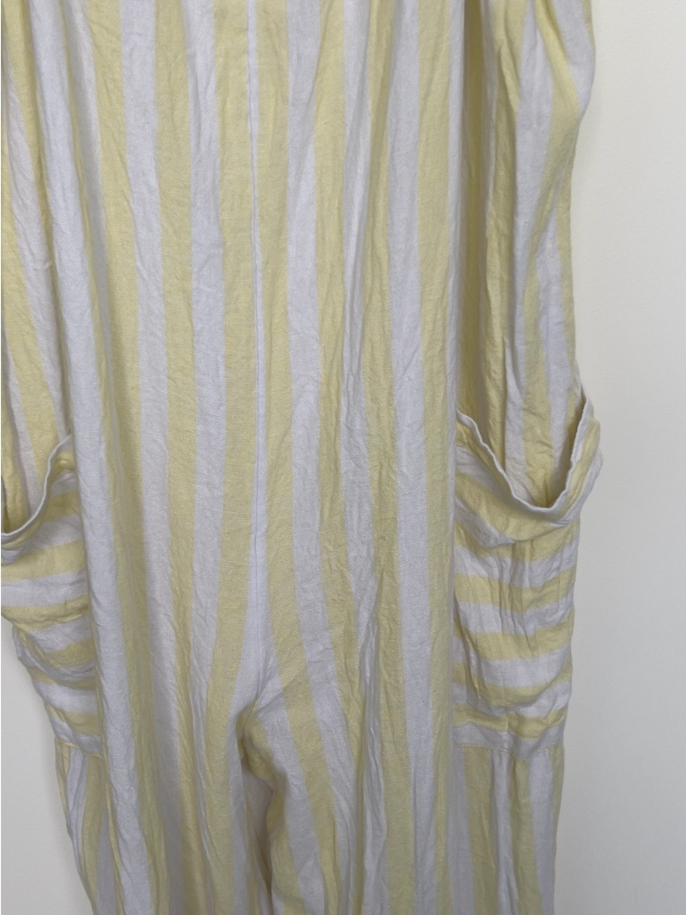 Yellow & White Striped women’s Jumpsuit - Picture 6 of 8
